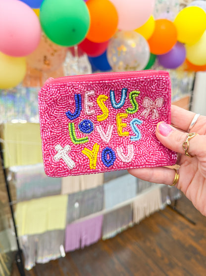 Beaded Zipper Pouches