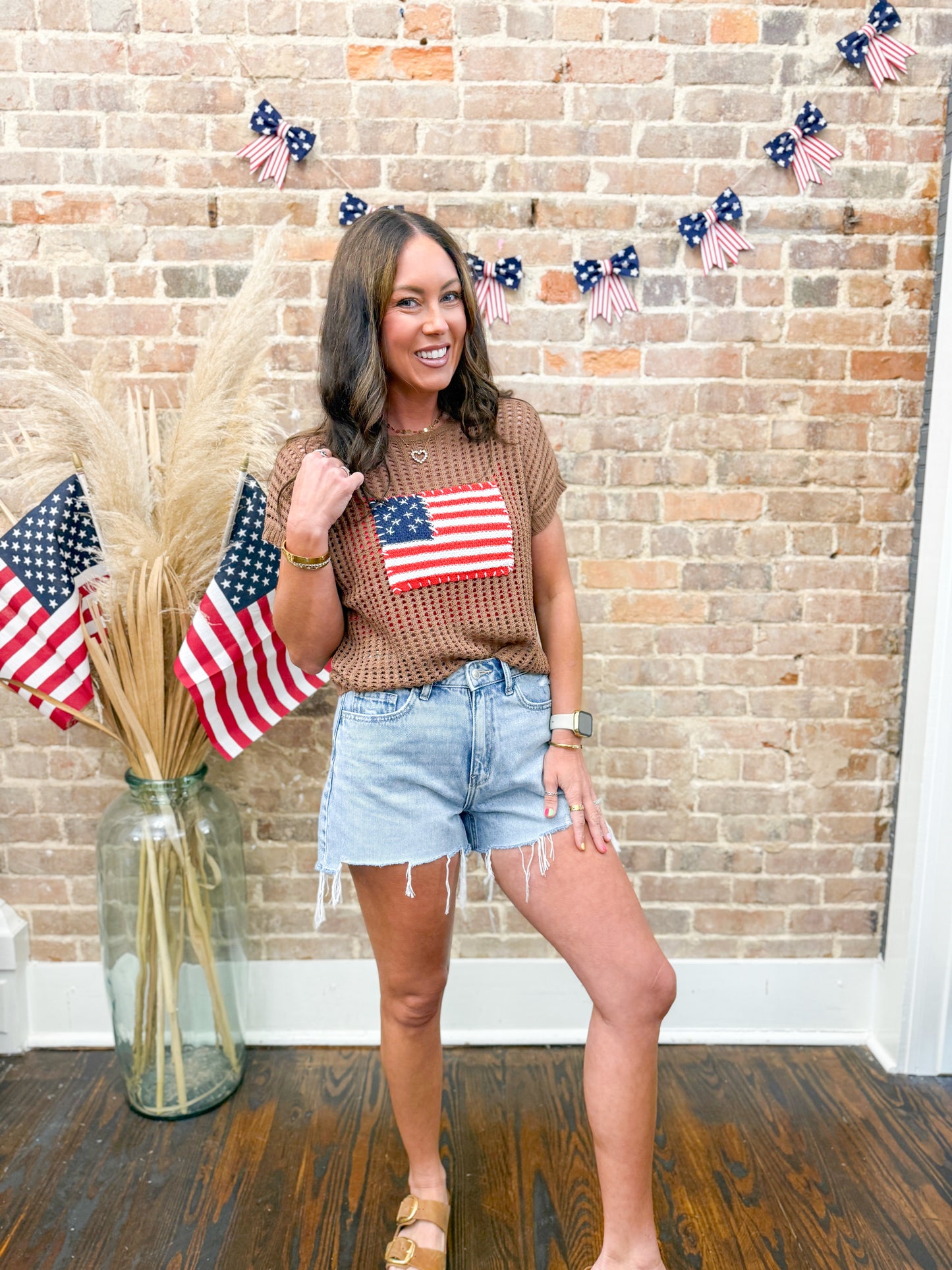 Indy American Flag Sweater