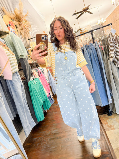 Etta Polka Dot Overalls