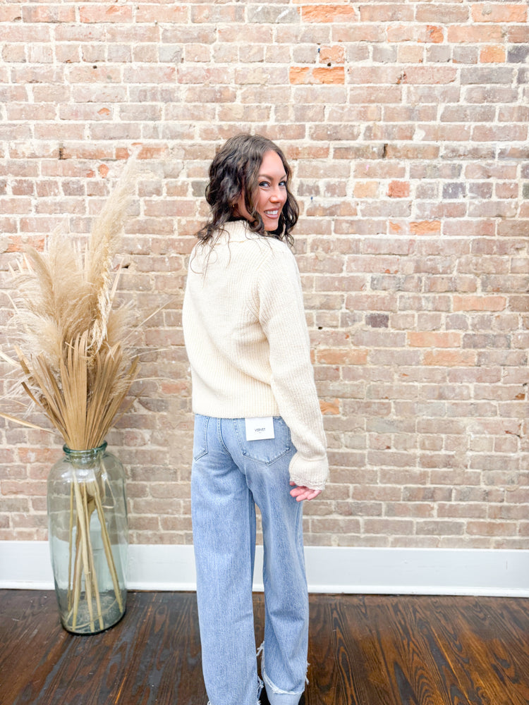 Nova Heart Cardigan-Cream