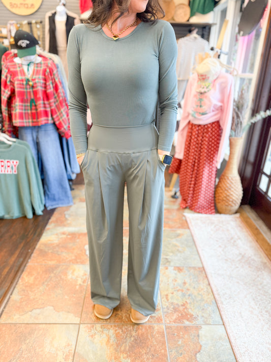 Anthony Active Pants-Smokey Olive