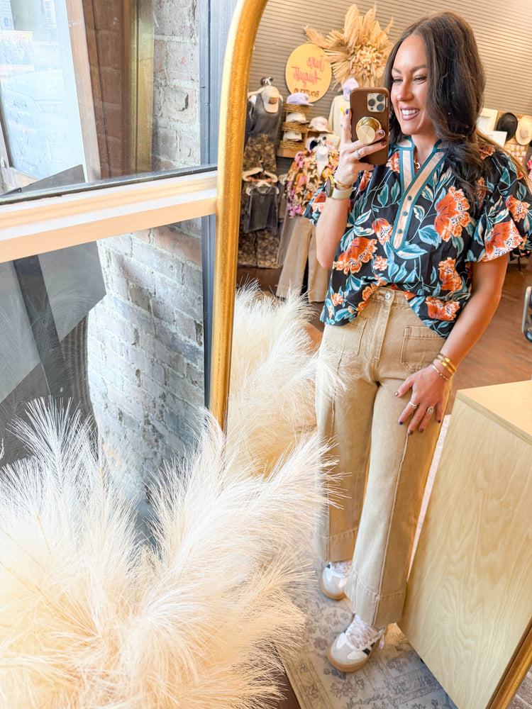 Blakely Bubble Sleeve Top