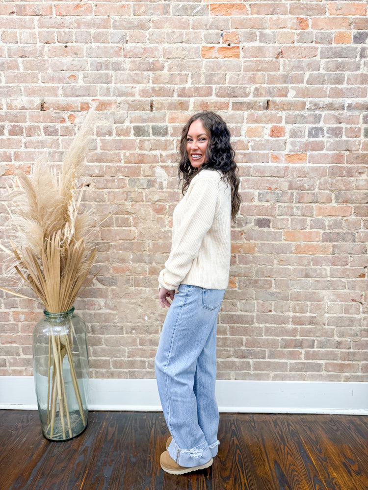 Nova Heart Cardigan-Cream