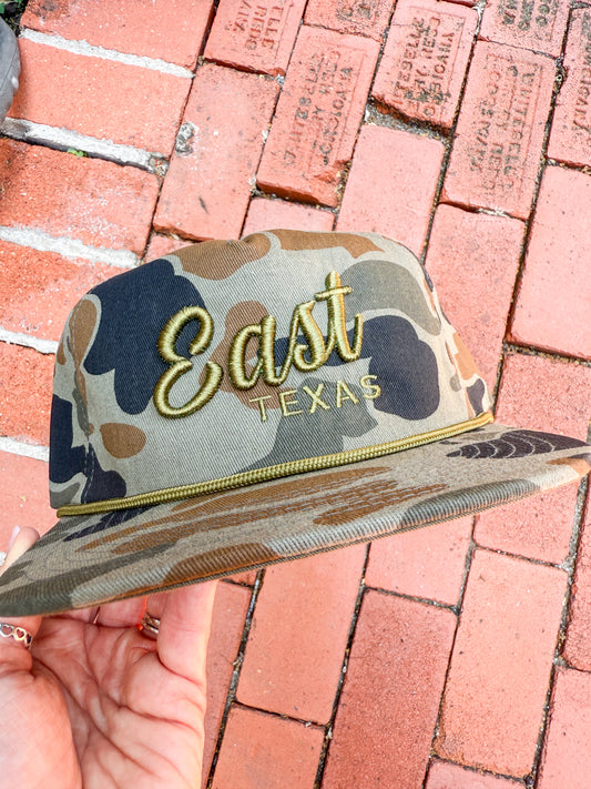 East Texas Retro Camo Rope Hat-Olive