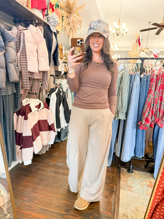 Bradley Ribbed Top-Coffee