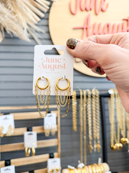 CS: Hoop Chain Link Earrings