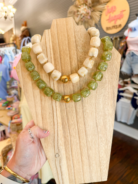 Non Tarnish Chunky Beaded Necklaces