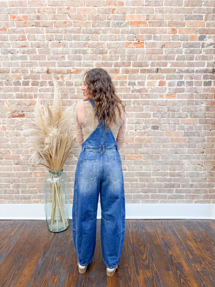 Mckenzie Denim Barrel Overalls