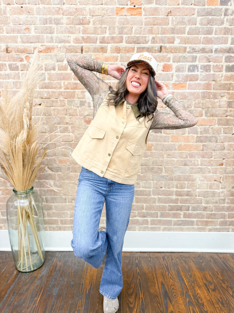 Winnie Barn Vest-Camel