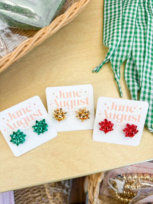 Christmas Bow Earrings