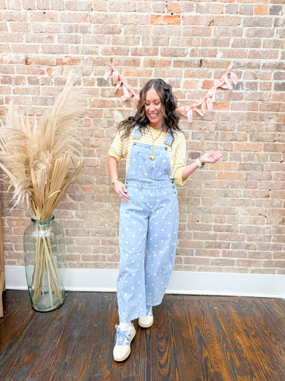 Etta Polka Dot Overalls