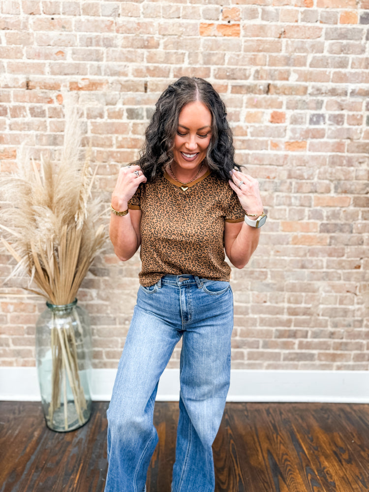 Nikki Leopard Knit Top