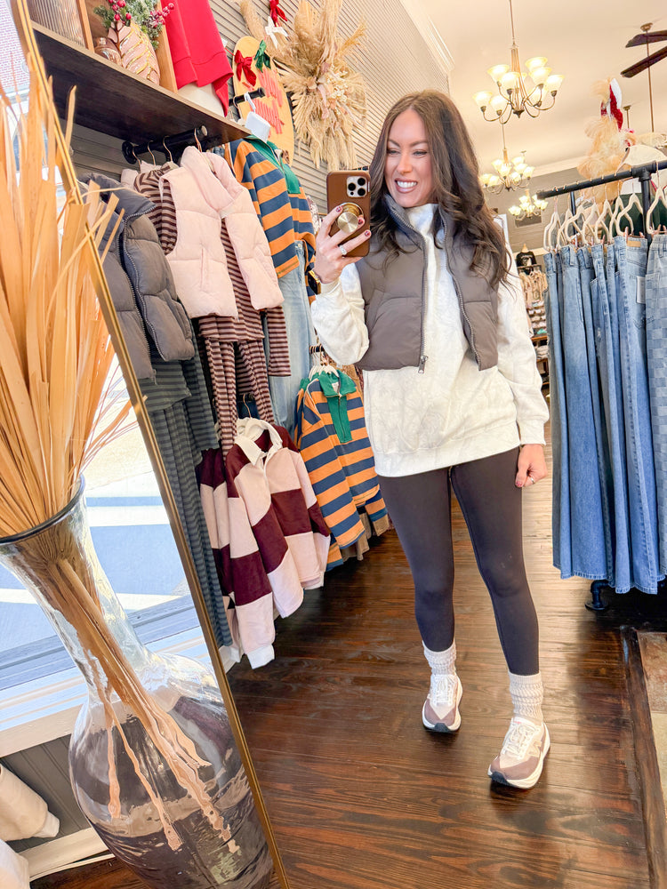 Camo Mock Neck Sweatshirt-White Camo