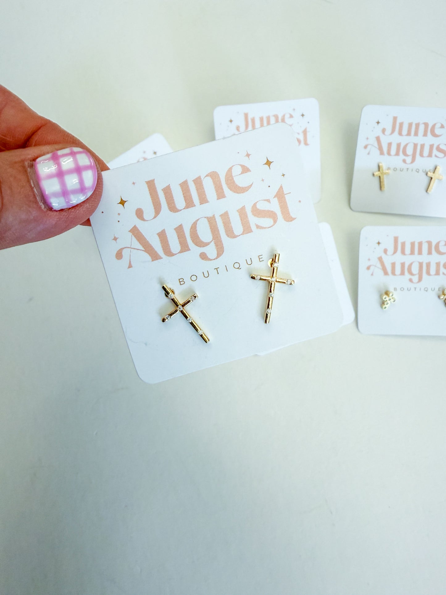 Non Tarnish Cross Studs