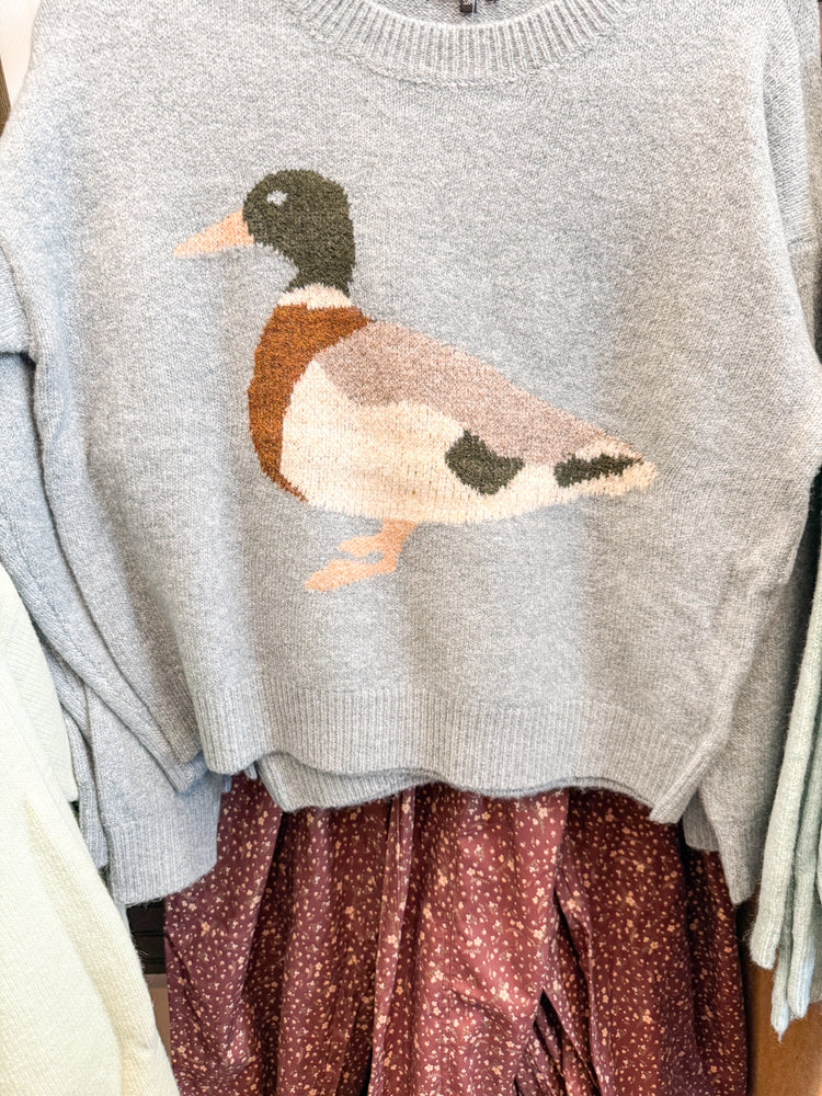 Mallard Duck Sweater-Light Blue