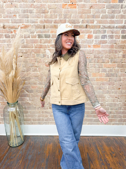 Winnie Barn Vest-Camel