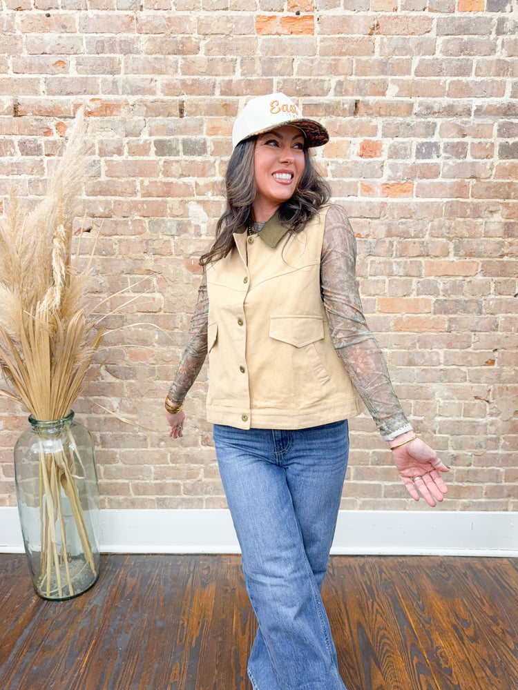 Winnie Barn Vest-Camel
