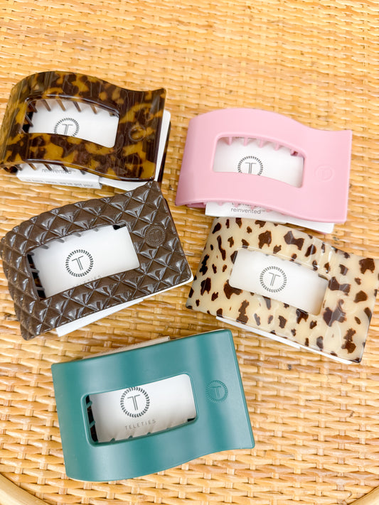 Teleties Rectangle Flat Hair Clip- Medium