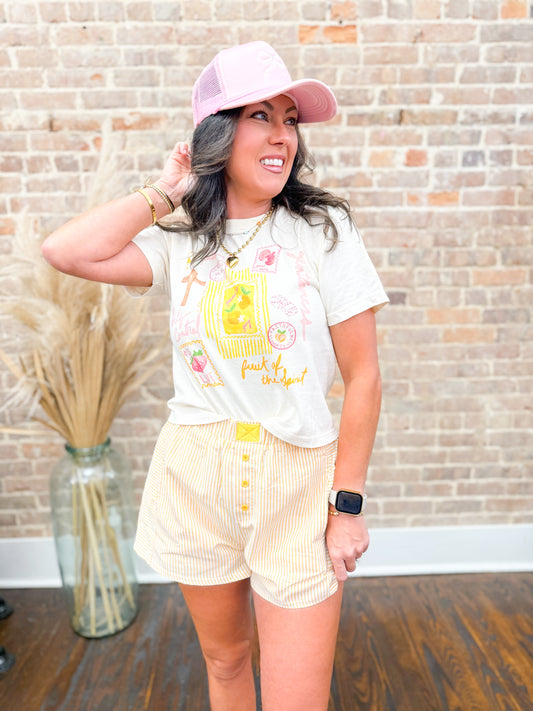 Stamp Fruit Of Spirit Cropped T-Shirt