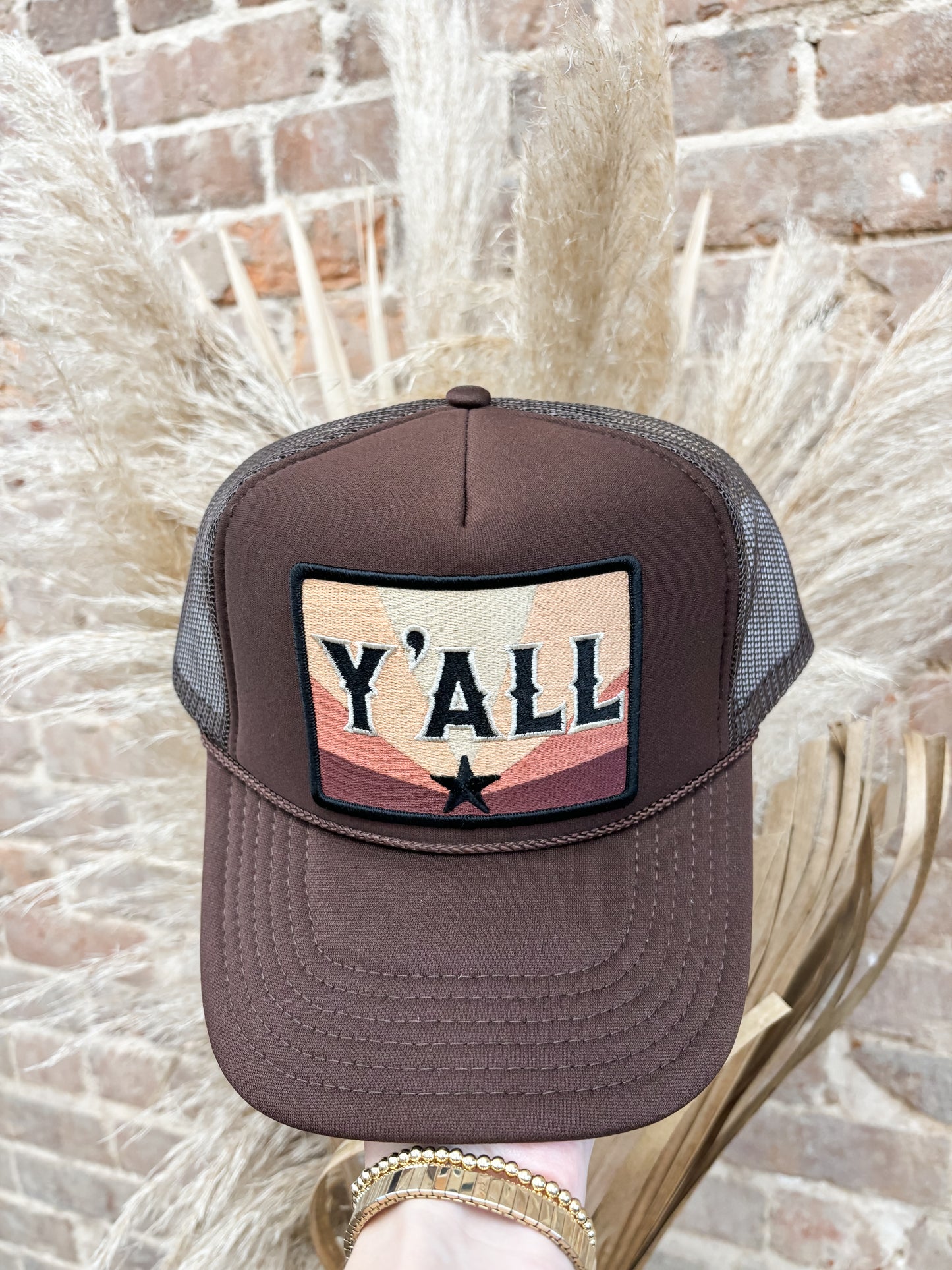 Y'all Trucker Hat-Hickory