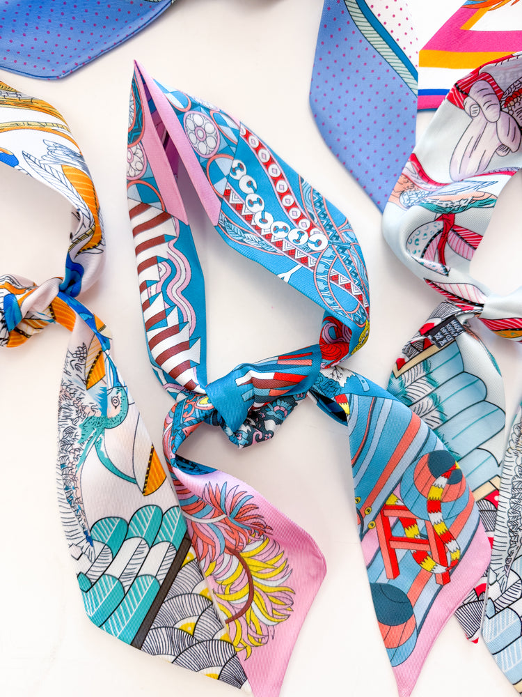 Multi Color Neck Scarves/Twilly's