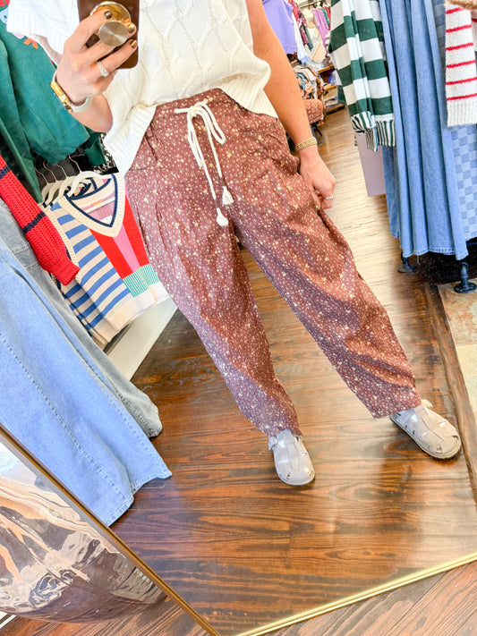 Baylee Floral Barrel Pants