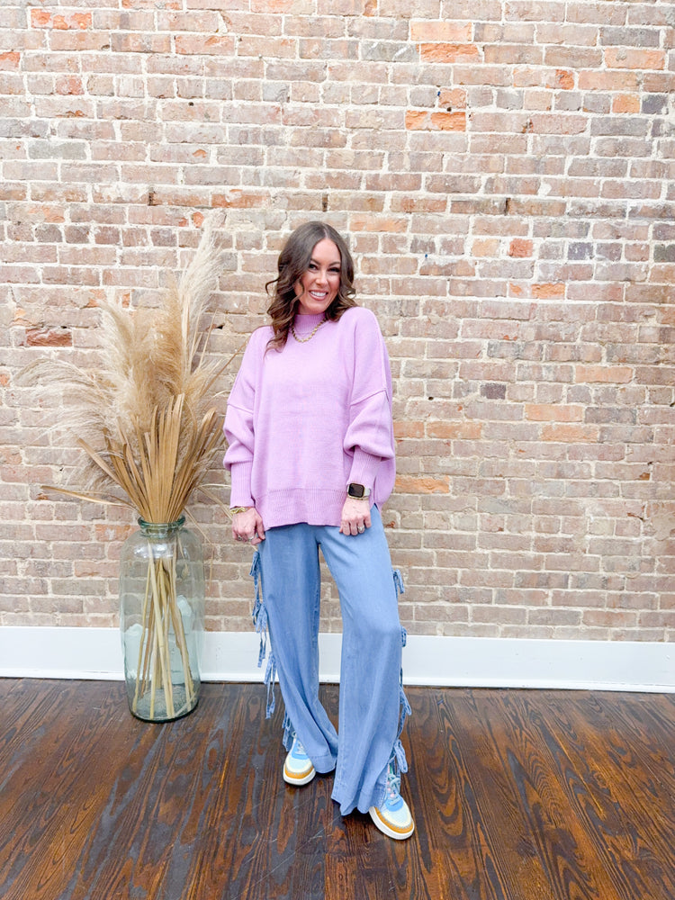 Jolie Oversized Sweater-Mauve