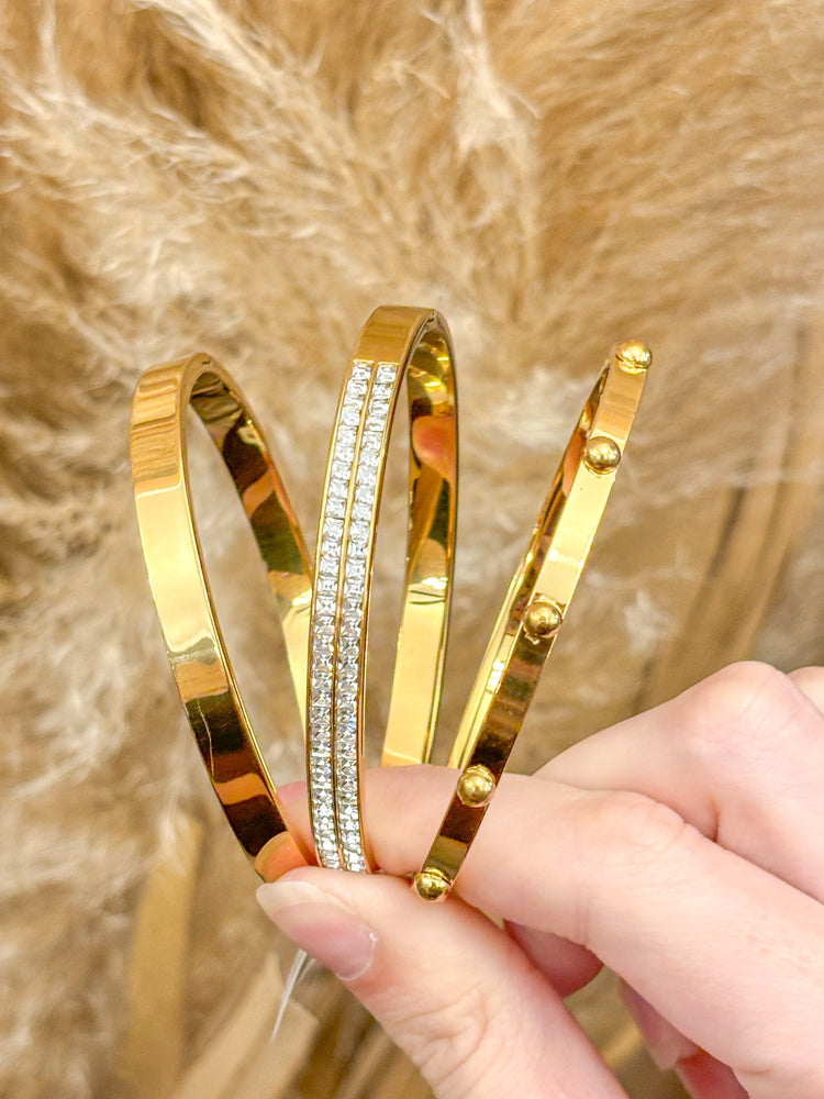 Gold Solid Bangle