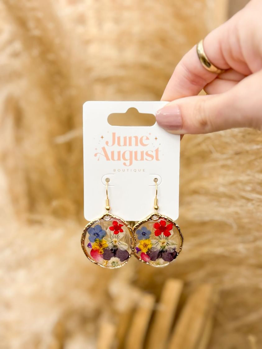 Pressed Flower Earrings