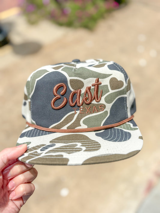 East Texas Retro Camo Rope Hat-Brown