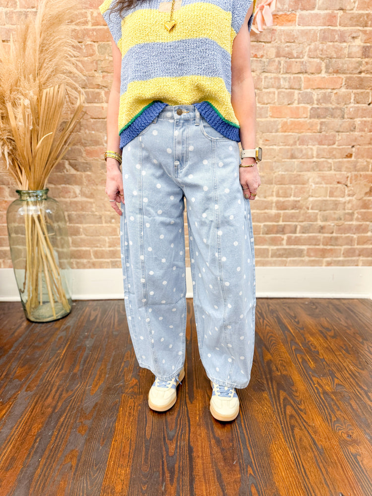 Briggs Polka Dot Barrel Jeans
