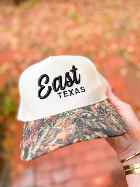 East Texas Twill/Camo Hat-Black