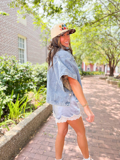 Saylor Denim Cape Jacket