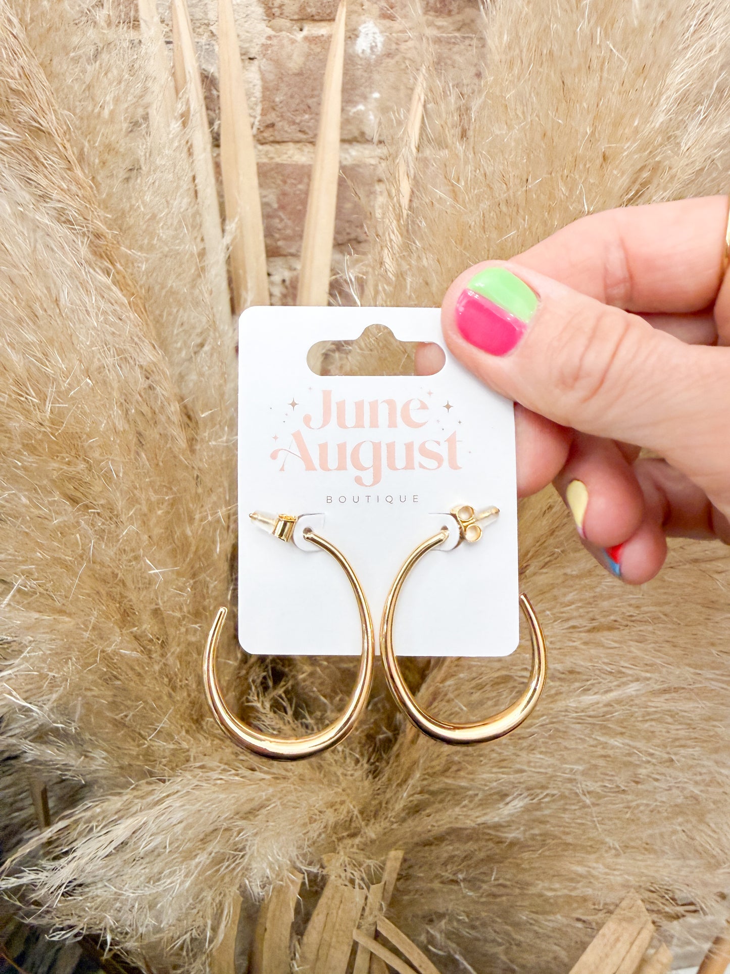 Non-Tarnish Oval Hoops