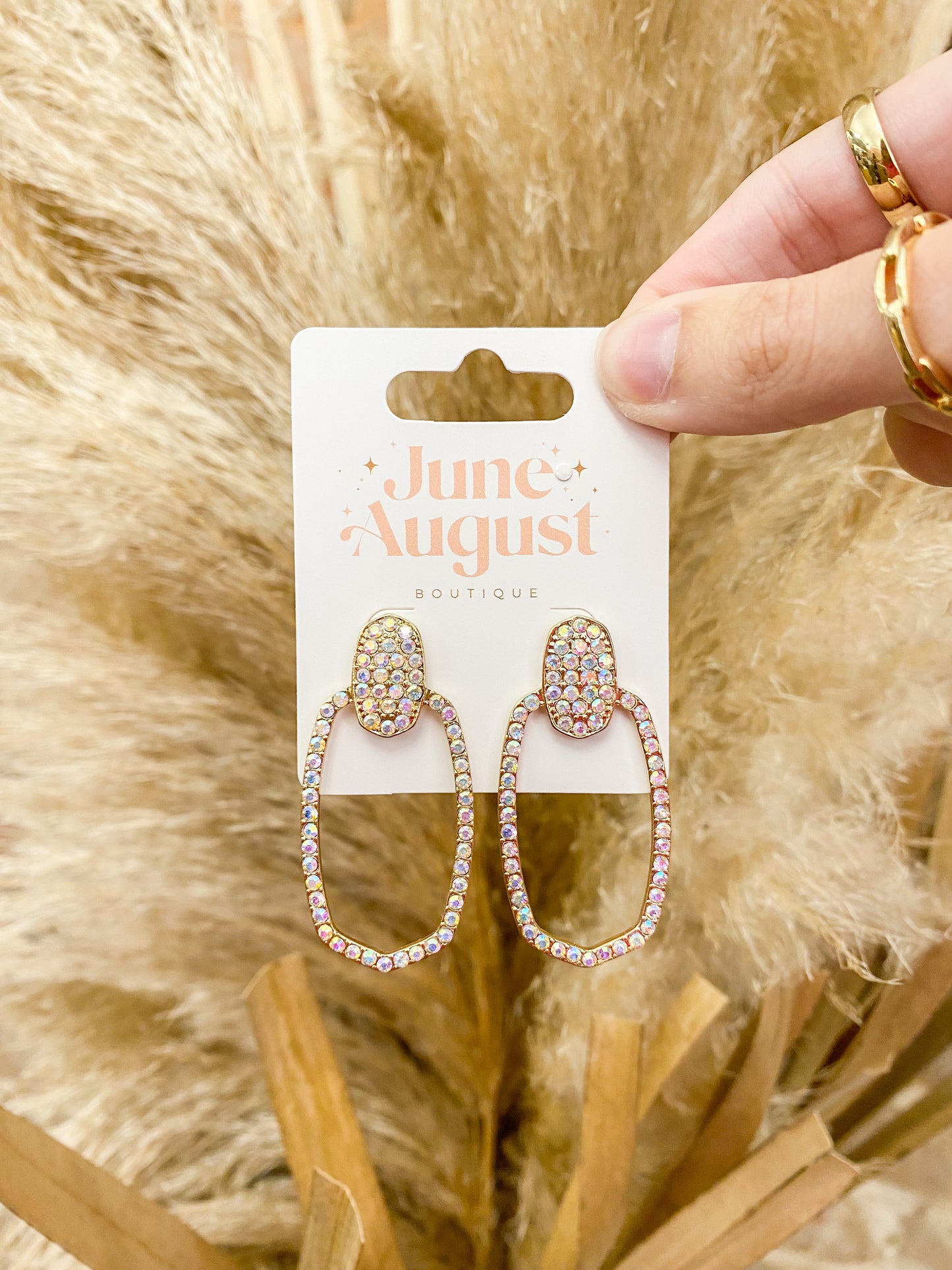 Crystal Open Drop Earrings