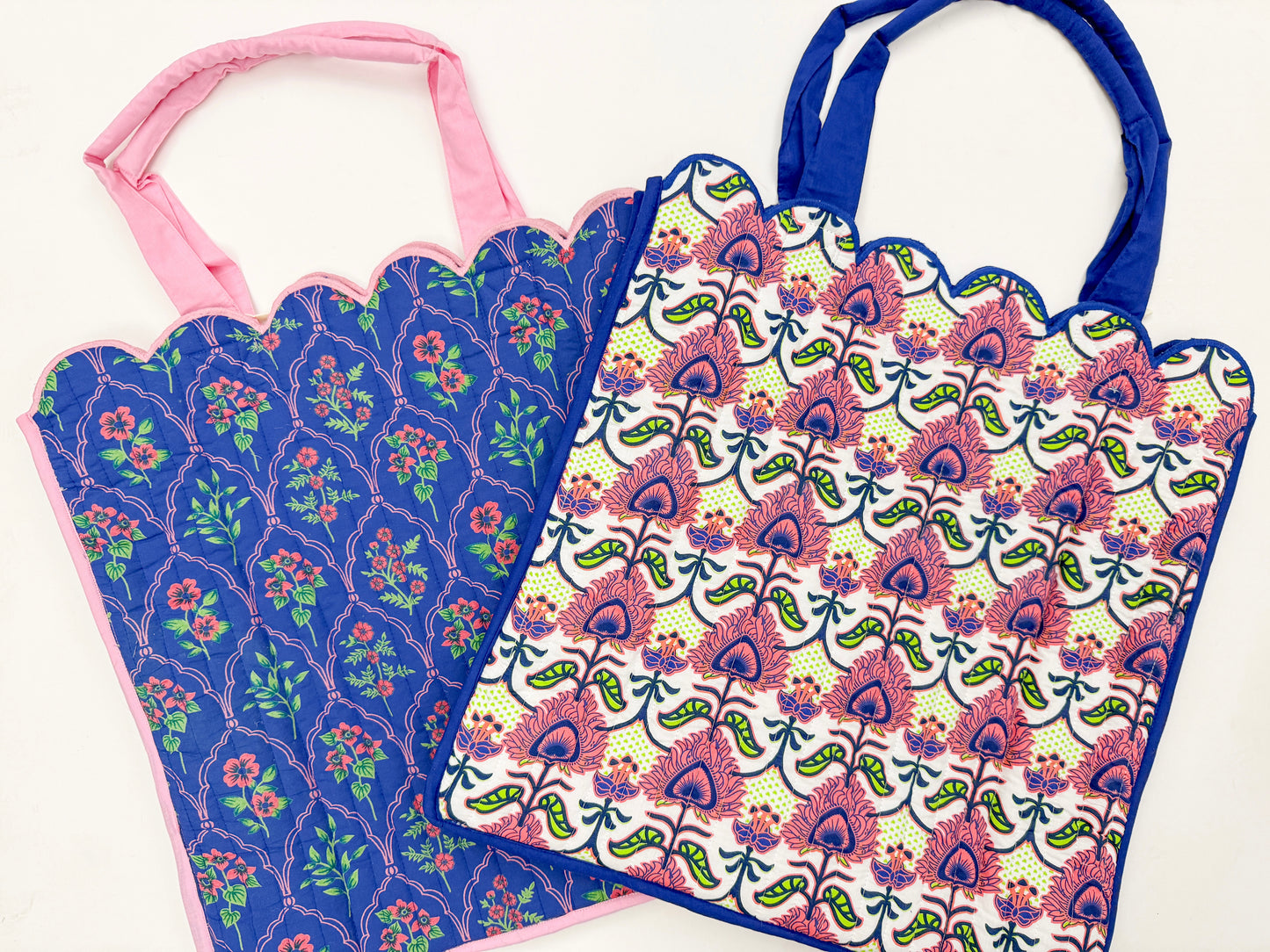 Quilted Scallop Tote Bags
