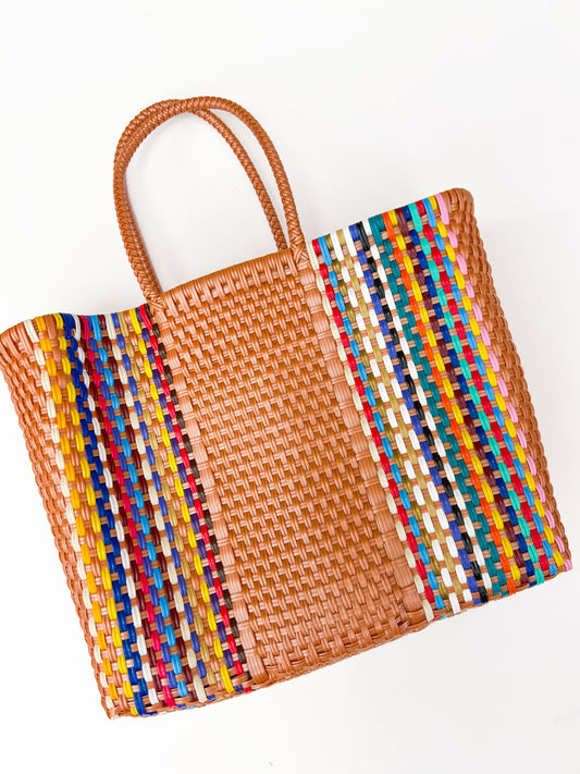 Landry Weaved Tote- Camel