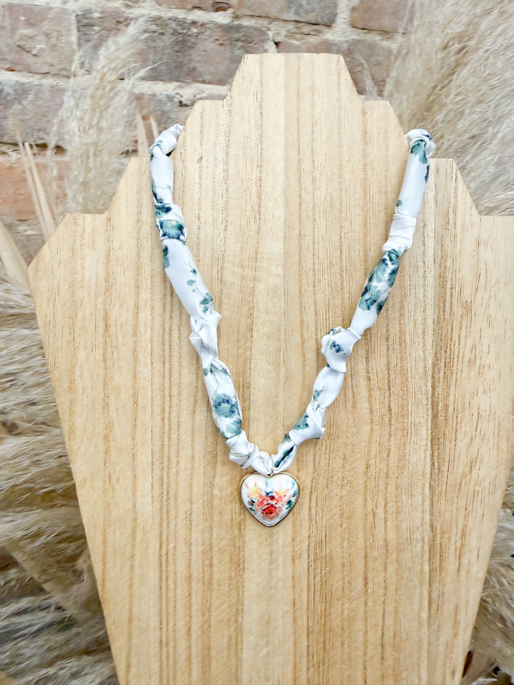 Floral Scarf Necklaces
