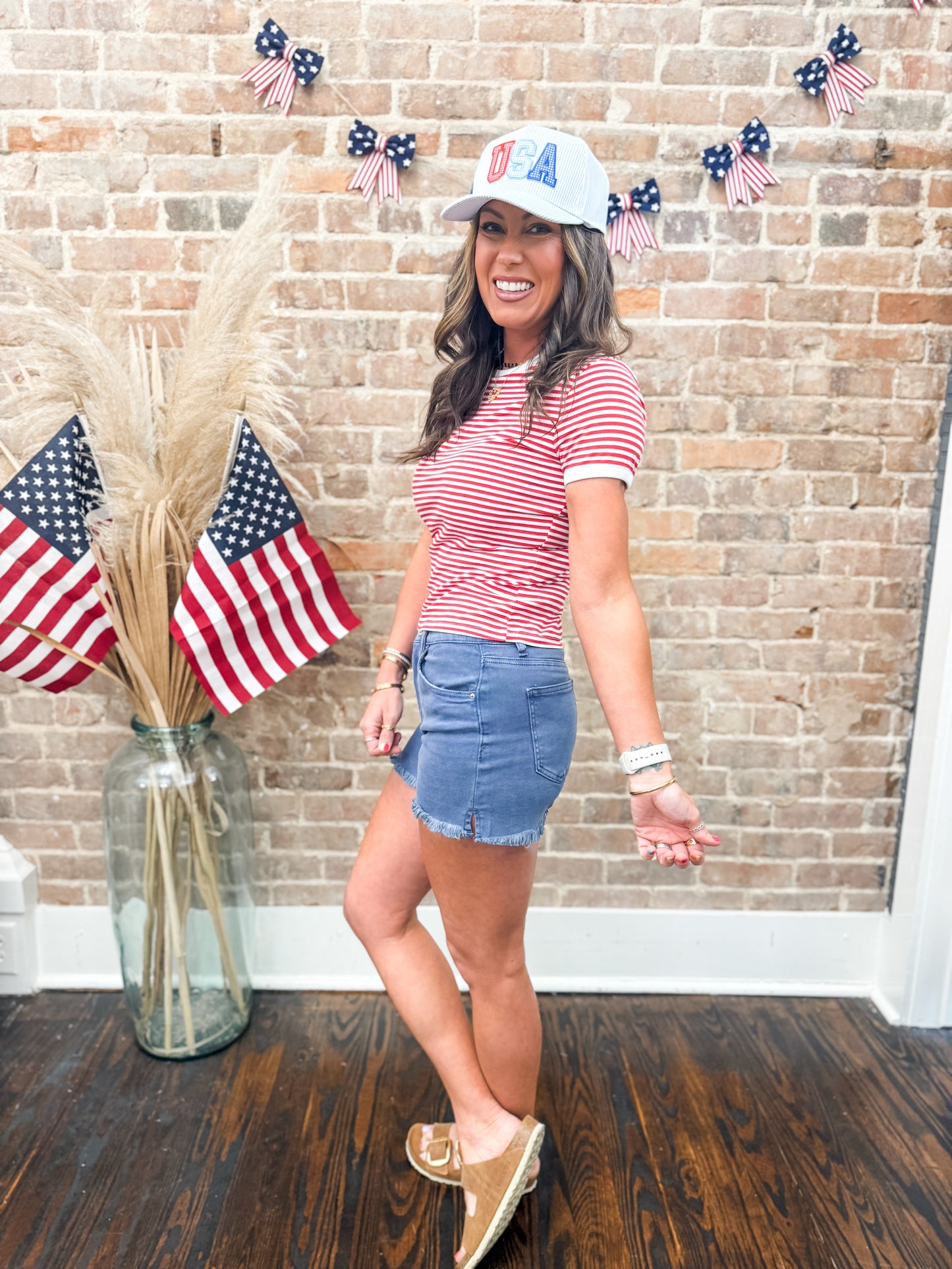 Bryar Acid wash Frayed Shorts