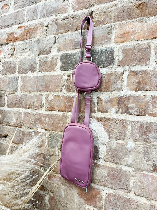 Nessa Crossbody Phone Bag-Mauve