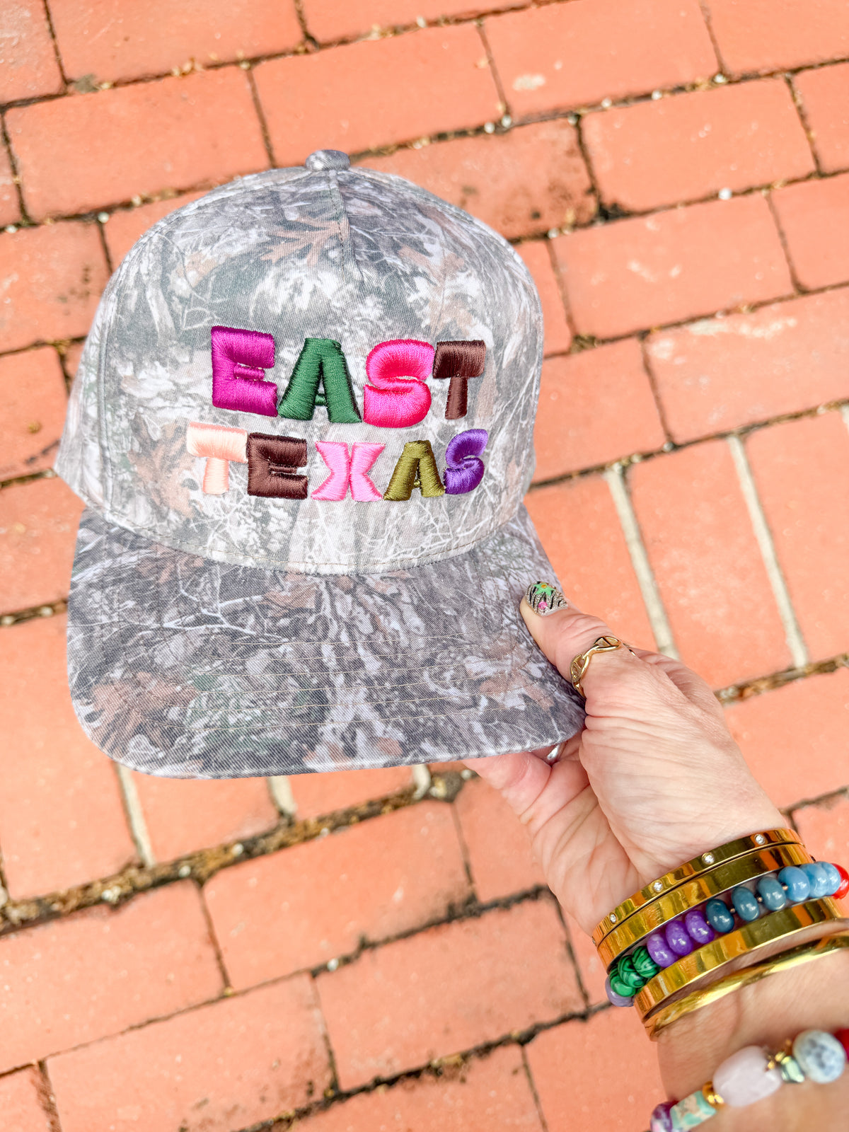 East Texas Embroidered Hat-Camo Purple