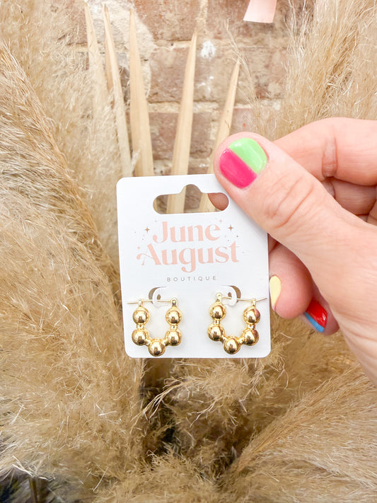 Non-Tarnish Bubble Ball Hoops