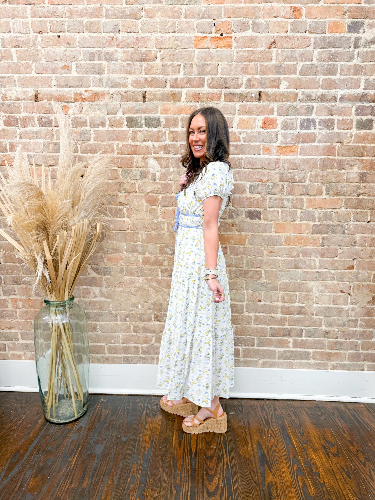 Sofie Floral Dress-Blue