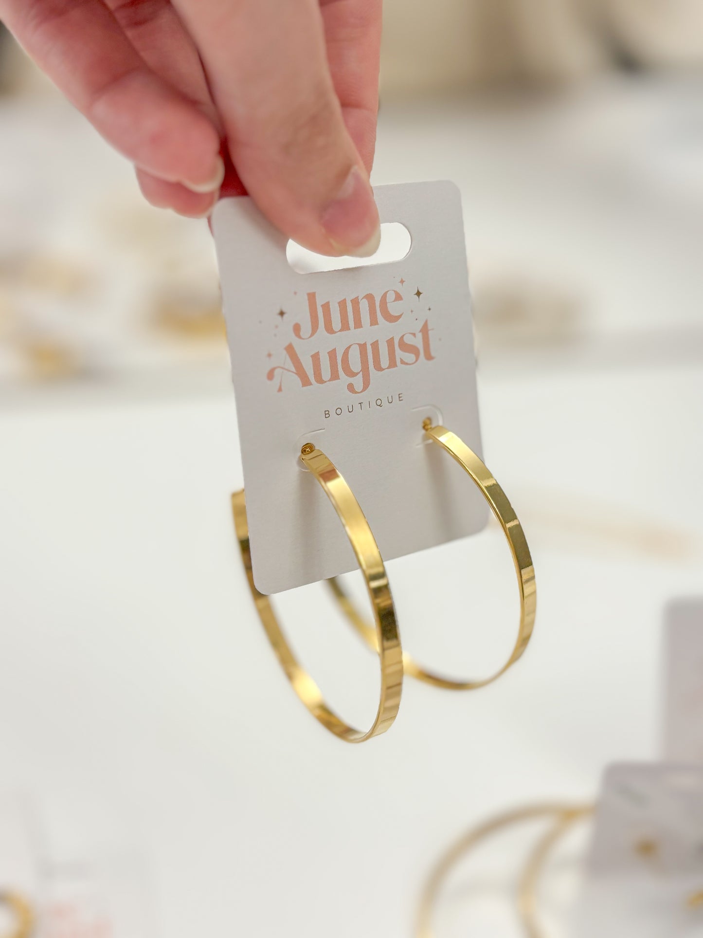 Non-Tarnish Large Gold Hoops