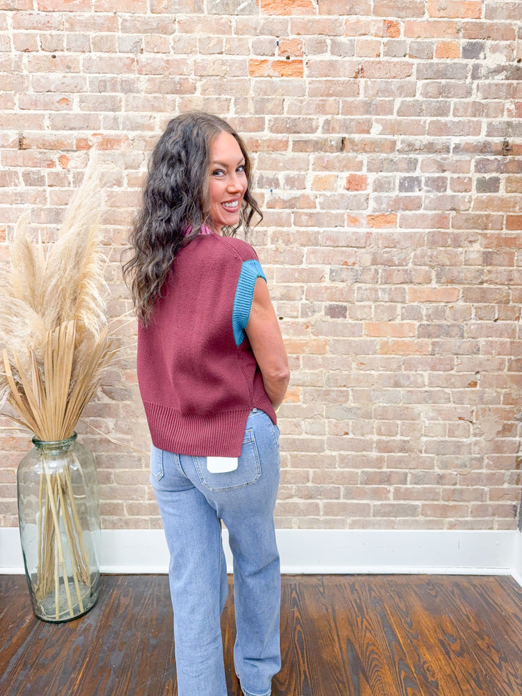 Corbin Contrast Sweater Vest