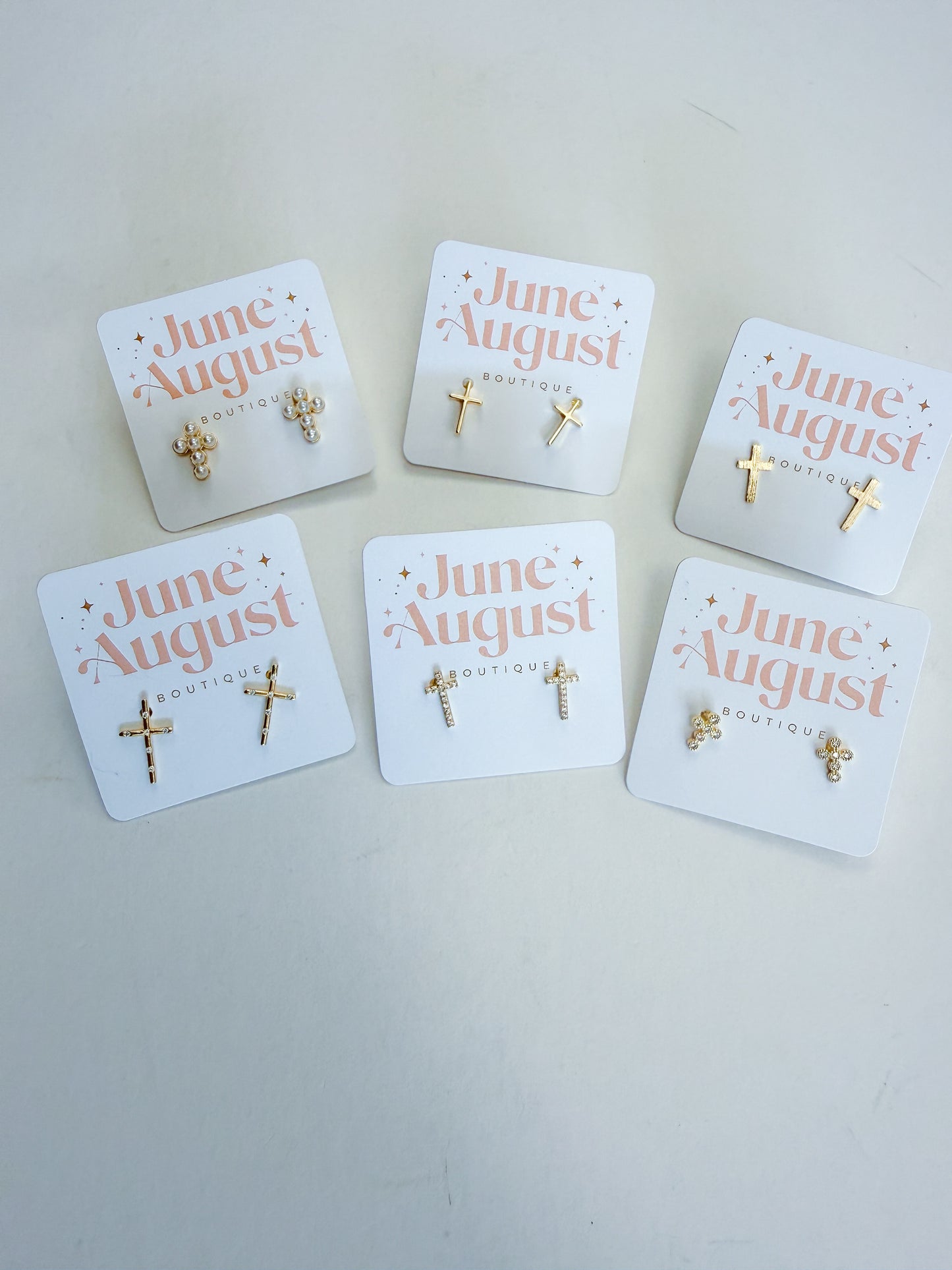 Non Tarnish Cross Studs