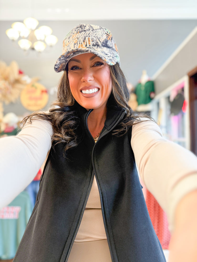 Jamie Fleece Vest-Black