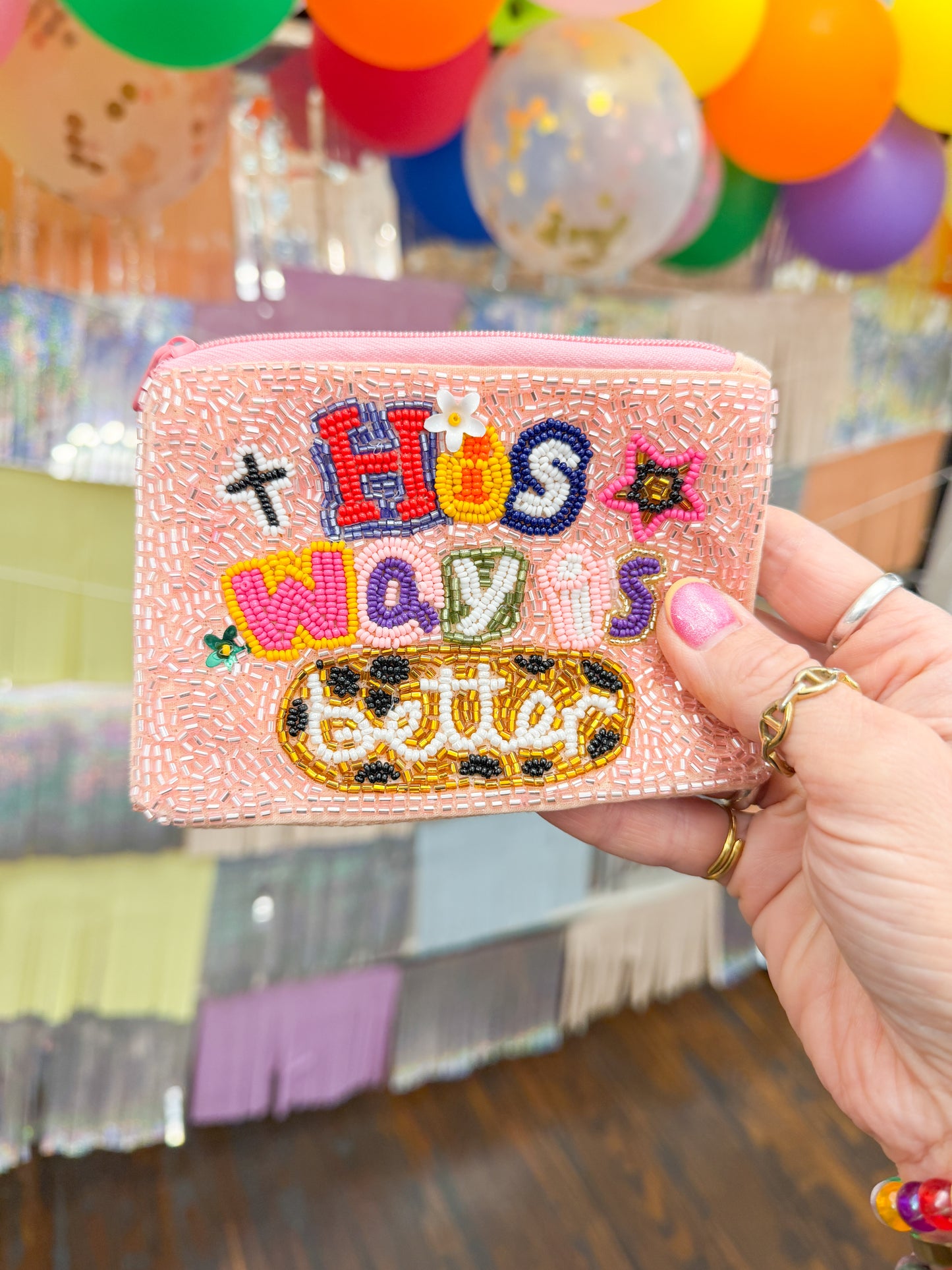 Beaded Zipper Pouches