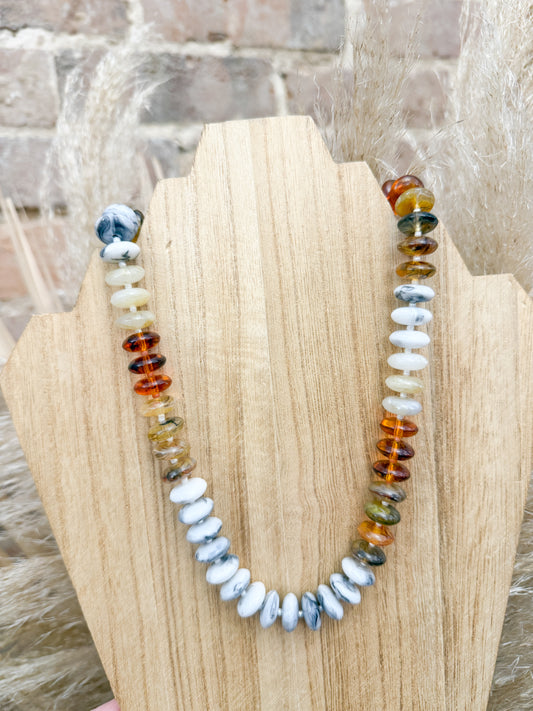 Neutral  Beaded Necklace