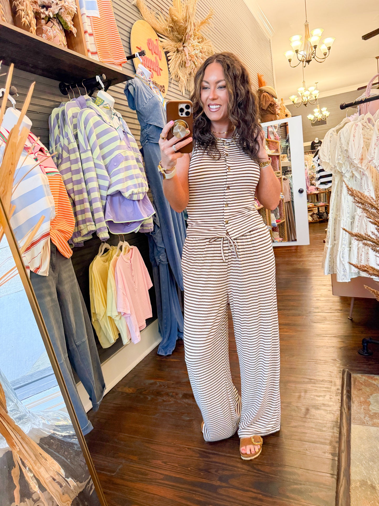 Avery Stripe Set - Brown